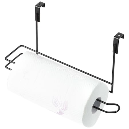 Basicwise Over The Cabinet Paper Towel Holder, Black QI003807